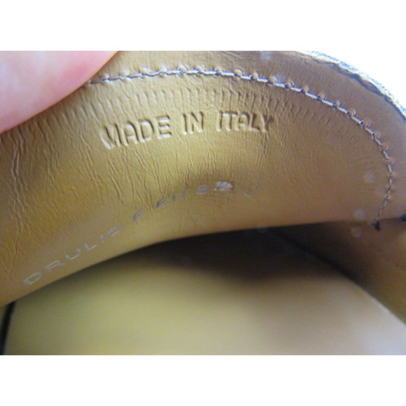 BALLY DRULIO DARK BROWN CHOCOLATE LEATHER METAL LOGO DRIVING LOAFERS US 10 D main image 11